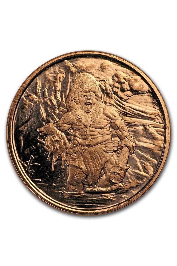 1 oz Copper Round - Nordic Creatures: Frost Giant