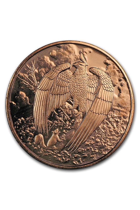 1 oz Copper Round - Nordic Creatures: The Great Eagle