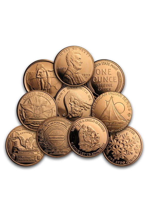1 oz Copper Round - Random Design