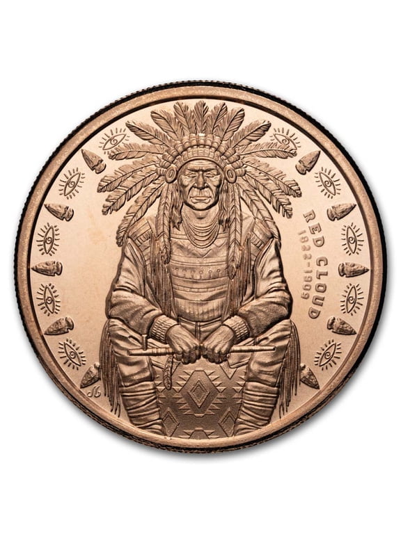 1 oz Copper Round - Red Cloud