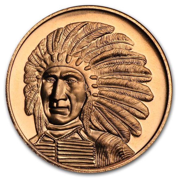 1 oz Copper Round - Red Cloud