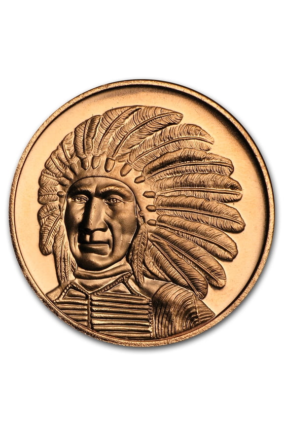1 oz Copper Round - Red Cloud
