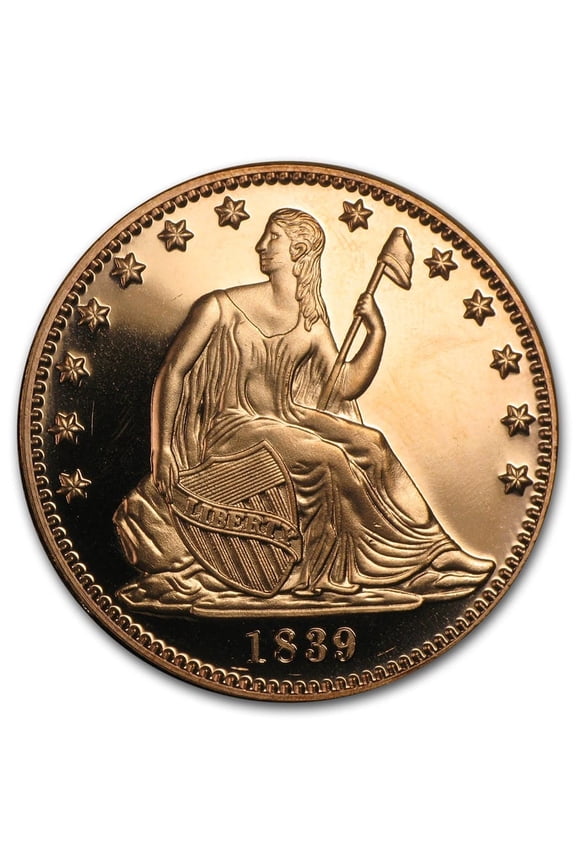 1 oz Copper Round - Seated Liberty
