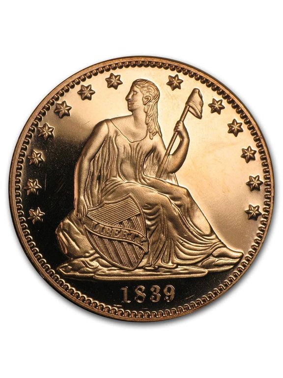 1 oz Copper Round - Seated Liberty