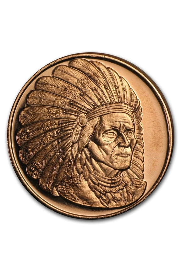 1 oz Copper Round - Sitting Bull