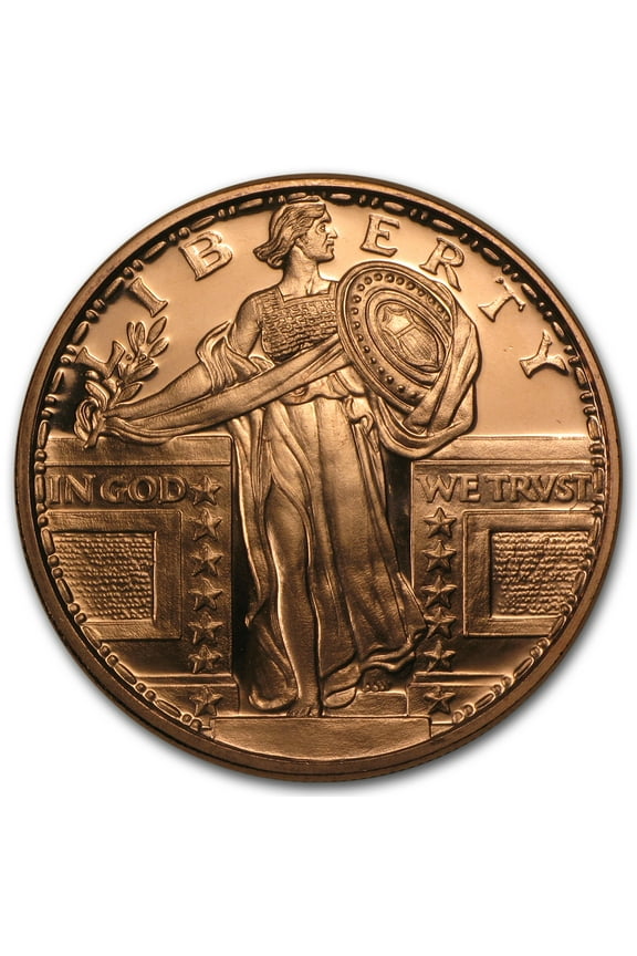 1 oz Copper Round - Standing Liberty