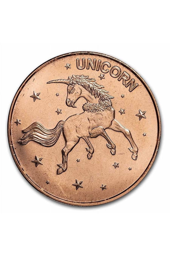1 oz Copper Round - Unicorn