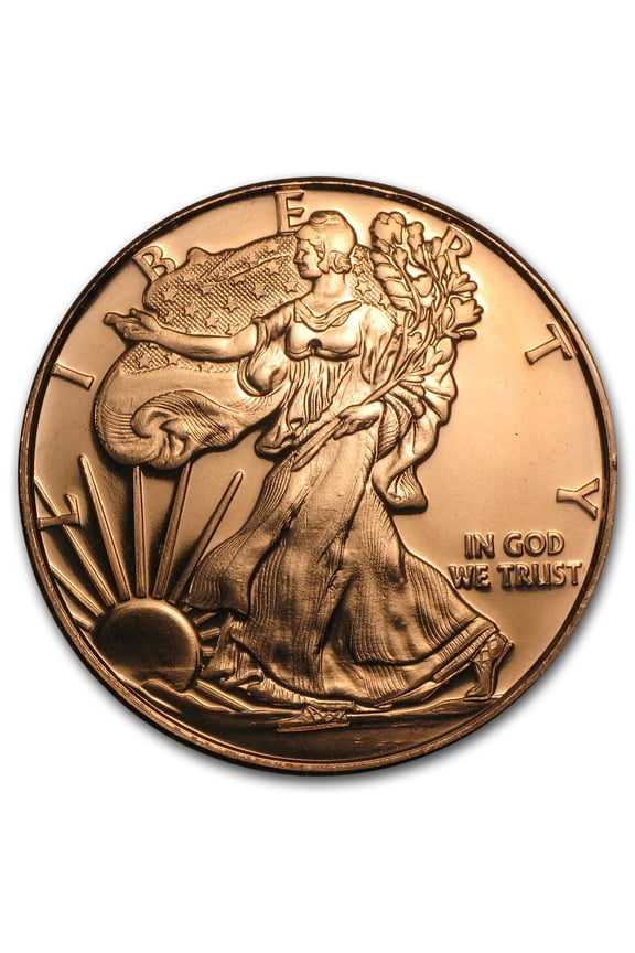 1 oz Copper Round - Walking Liberty