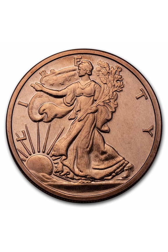 1 oz Copper Round - Walking Liberty