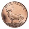 thumbnail image 1 of 1 oz Copper Round - White Tail Deer, 1 of 2