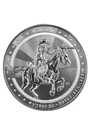 1 oz Cowboy Rifleman Silver Round .9999 Silver Bullion Round