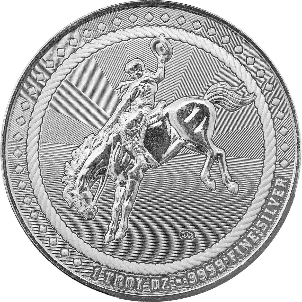 1 oz Cowboy Silver Round .9999 Silver Bullion Round