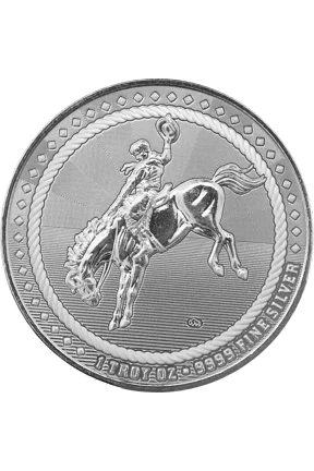 1 oz Cowboy Silver Round .9999 Silver Bullion Round