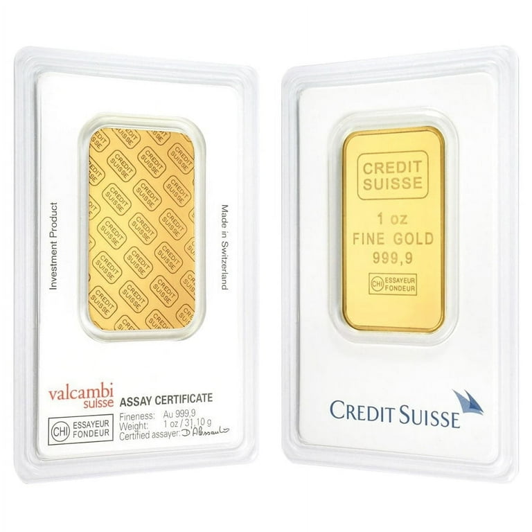 コレクション Credit suisse one ounce find gold 999.9 1 oz Credit Suisse Gold Bar .9999 Fine Gold In Assay Card