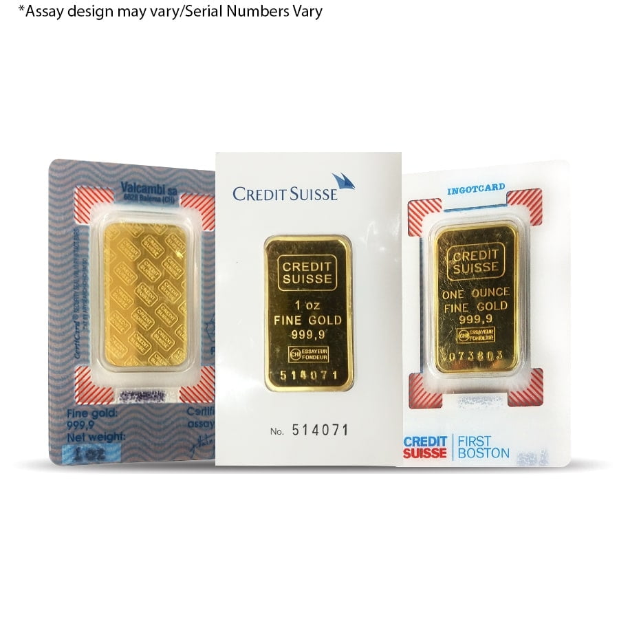 1 oz Credit Suisse Gold Bar .9999 Fine (Vintage Assay) - Walmart.com