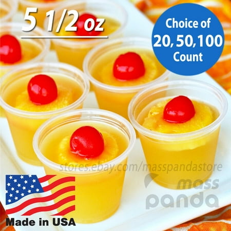 1 oz Dart Small Jelly Gelatin Shot Disposable Clear Plastic Portion Cups