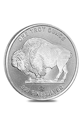 1 oz Elemetal Buffalo Silver Round .999 Fine