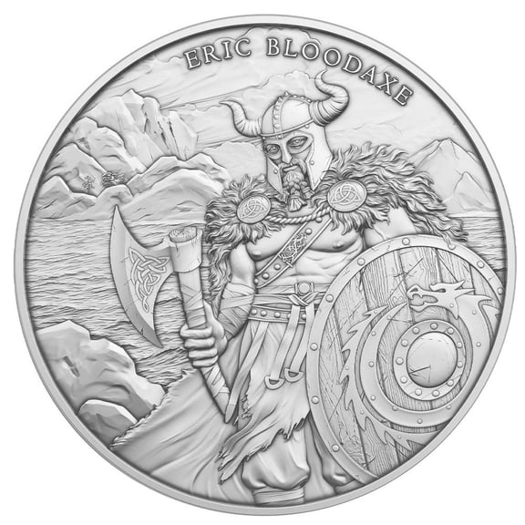 1-oz Eric Bloodaxe Design .999 Fine Silver Round