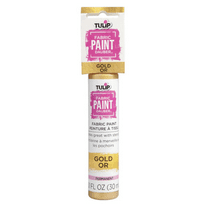 1 oz Fabric Paint Dauber, Built In Dauber Tip for Precise Application, Easy to Use for Crafting, DIY Projects, Fabric Painting, Small Convenient Bottle, Ideal for Detailed Designs, Gold