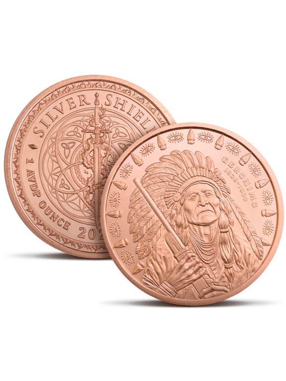 1 oz Geronimo Copper Round 2026 .999 Fine Bullion in Protective Flip