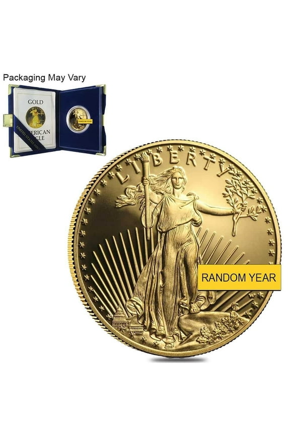 1 oz Gold American Eagle $50 Coin Proof w/Box & COA (Random Year)