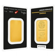 1 oz Gold Bar - Argor-Heraeus .9999 Fine in Assay
