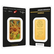 1 oz Gold Bar - Argor-Heraeus .9999 Fine KineBar Design in Assay
