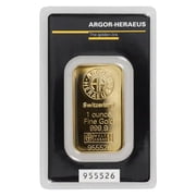 1 oz Gold Bar - Argor-Heraeus .9999 Fine in Assay