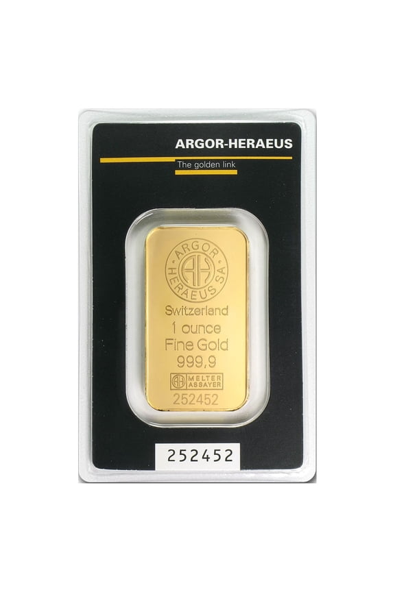 1 oz Gold Bar - Argor-Heraeus (In Assay)