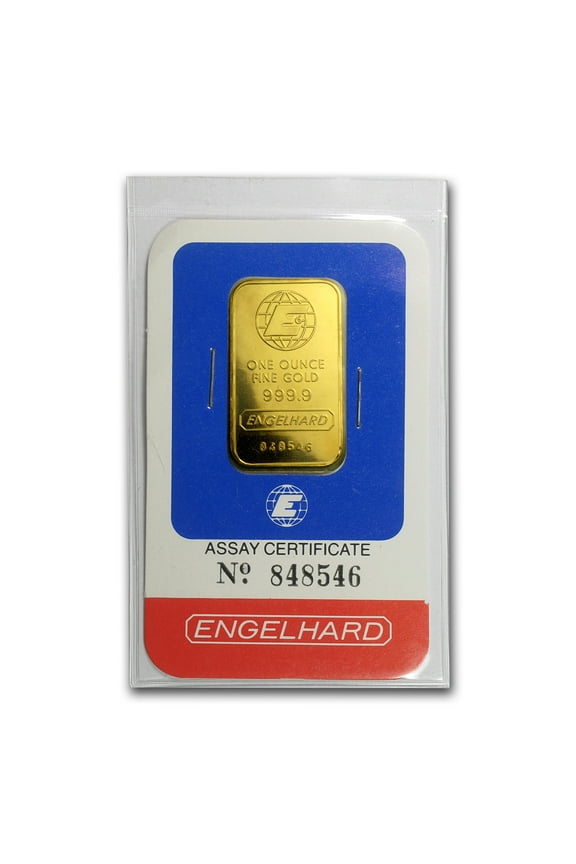 1 oz Gold Bar - Engelhard (Random Design, In Assay)