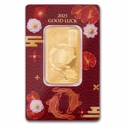 2025 1 oz Gold Bar - PAMP Good Luck Koi Fish Assay