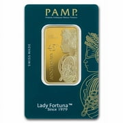 1 oz Gold Bar - PAMP Lady Fortuna 45th Anniversary In Assay