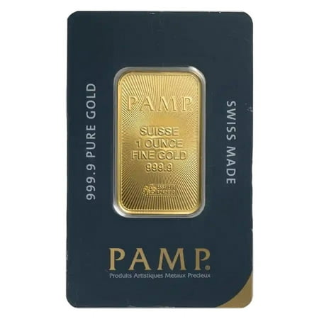product image of 1 oz Gold Bar - PAMP Suisse with Assay Card