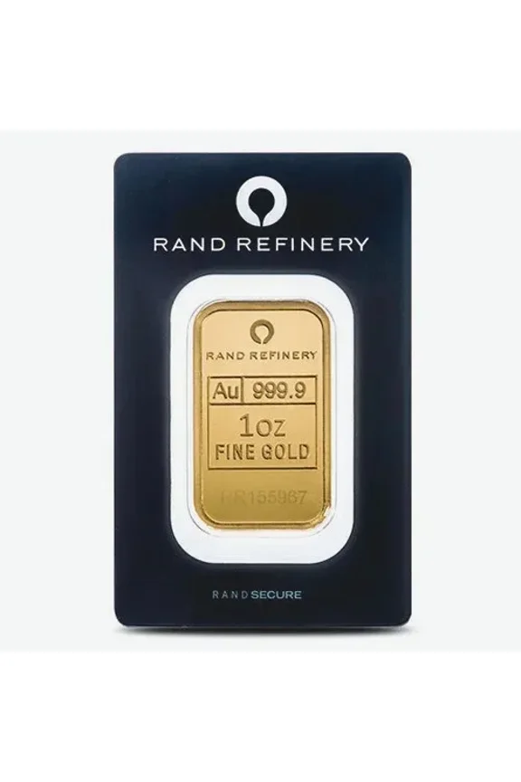 1 oz Gold Bar Rand Refinery (Black Assay) .9999 Pure