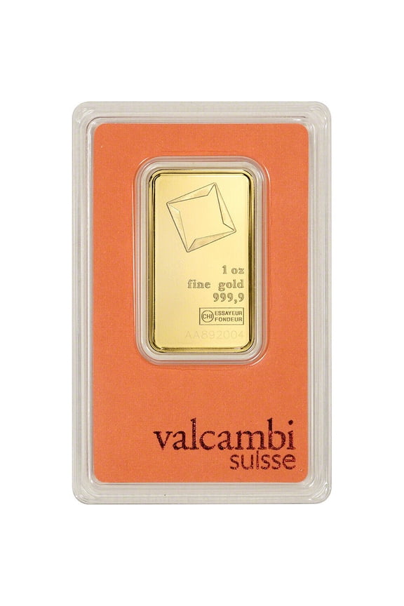 1 oz Gold Bar - Valcambi Suisse Sealed In Assay .9999 Fine