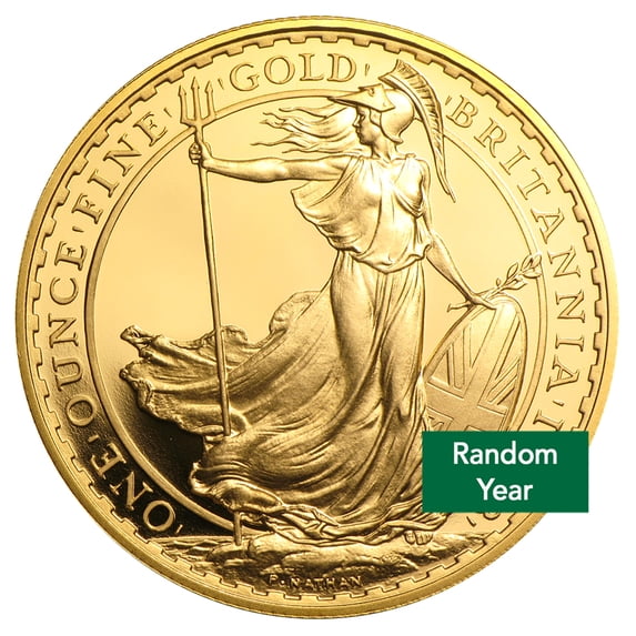 1 oz Gold British Britannia Coin BU - Random Year