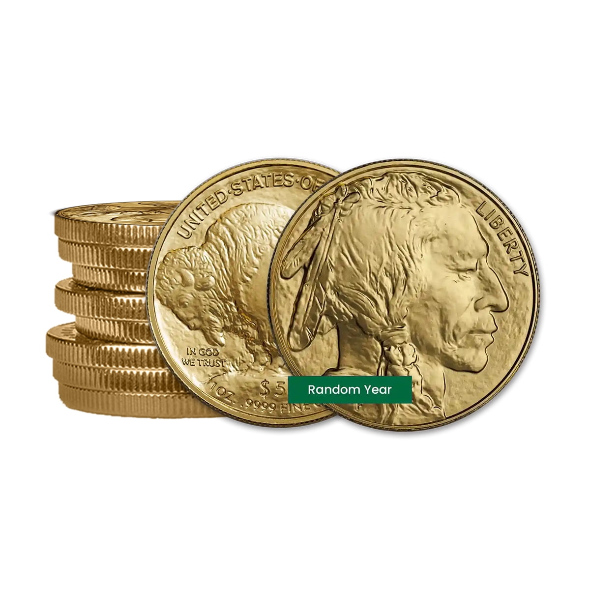 1 oz Gold Buffalo Coin BU Random Year 10 Coins