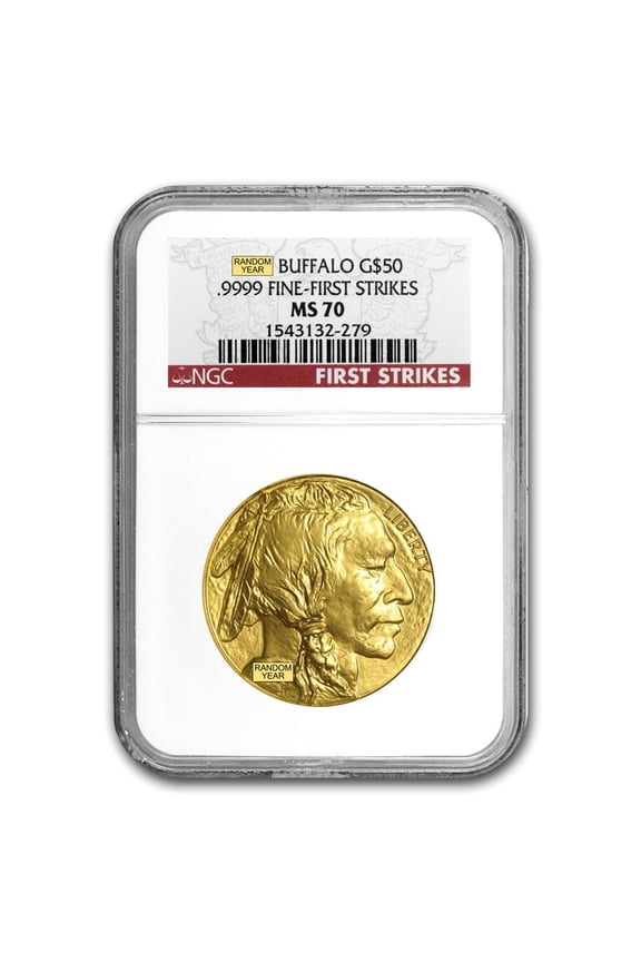 1 oz Gold Buffalo MS-70 NGC (Random Year)
