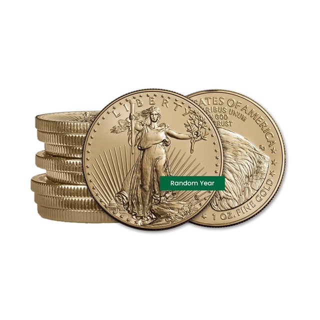 1 oz Gold Eagle Coin BU Random Year 10 Coins