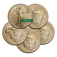 thumbnail image 1 of 1 oz Gold Eagle Coin BU - Random Year - 5 Coins, 1 of 3