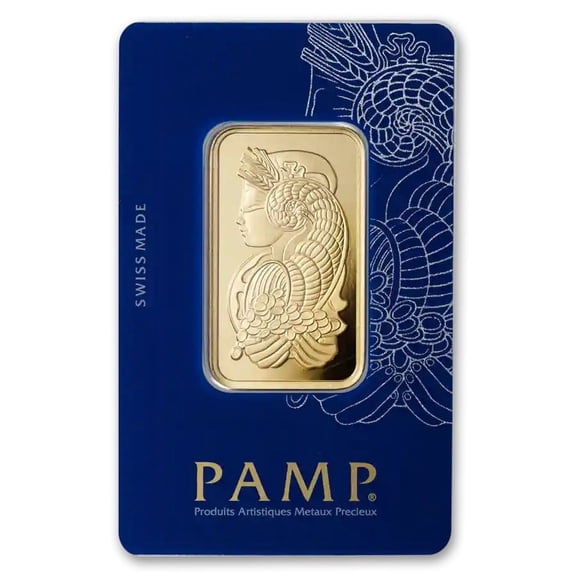 1 oz Gold PAMP Suisse Lady Fortuna Veriscan Bar