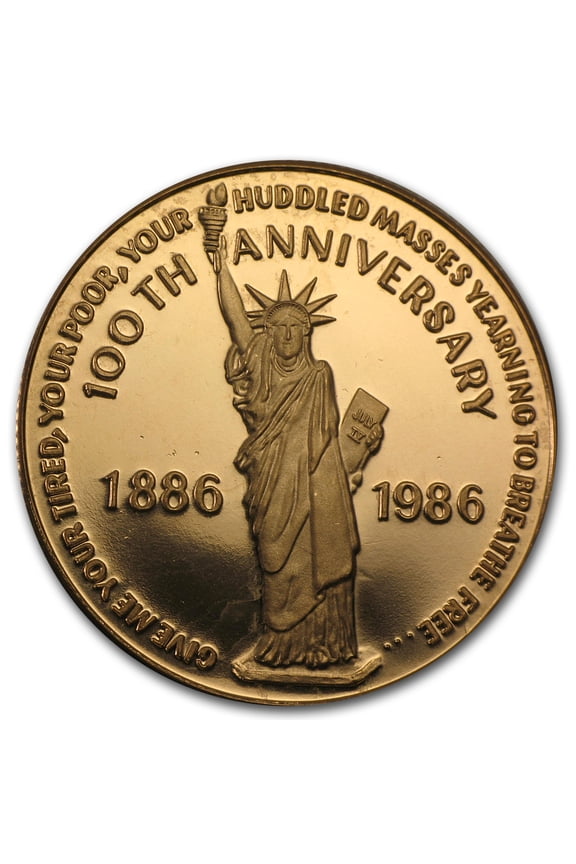 1 oz Gold Round - 100th Anniv Statue of Liberty (.500 Fine)