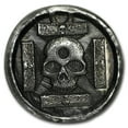 thumbnail image 1 of 1 oz Hand Poured Silver Round - Iron Cross Skull, 1 of 3