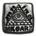 thumbnail image 1 of 1 oz Hand Poured Silver Square - All-Seeing Eye, 1 of 2
