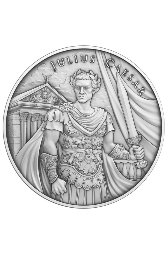 1-oz Julius Caesar Design .999 Fine Silver Round