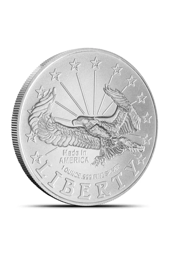 1 oz Liberty Eagle Silver Round 999 Medallion Engravable