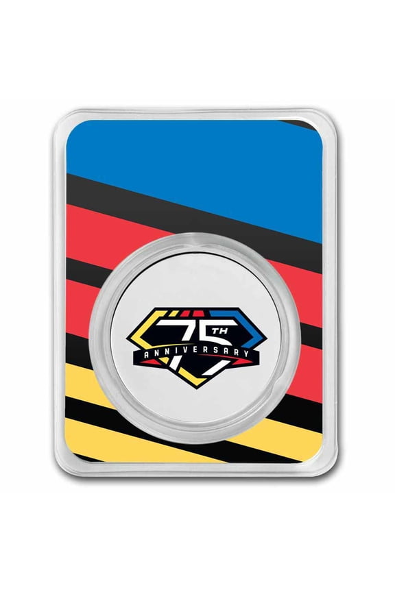 1 oz NASCAR 75th Double Sided Colorized Silver Round
