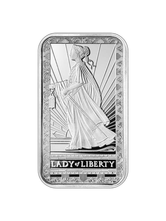 1 oz PAMP Lady of Liberty Silver Bar .999 Fine