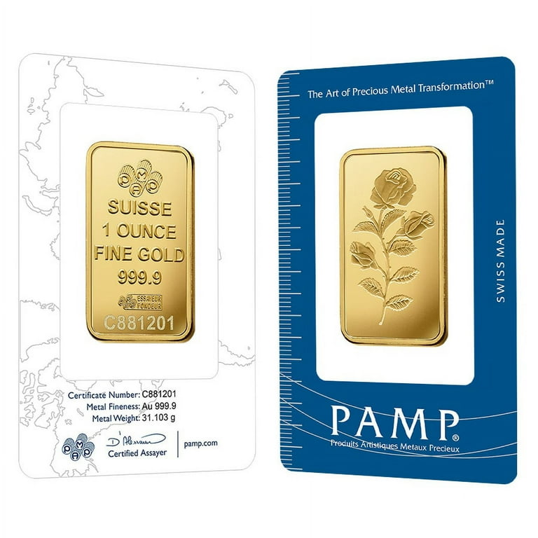 PAMP Suisse 1 oz Rosa Gold Bar .9999 Fine (in Assay) - 24 Karat