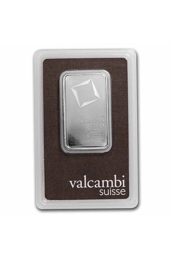 1 oz Palladium Bar - Valcambi Suisse (In Assay)